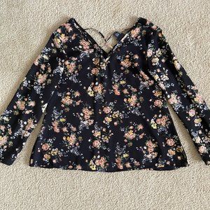 Black Floral Blouse